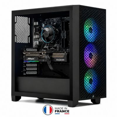 PC Gamer CORSAIR 3000D - AMD Ryzen 5 5500 - AMD Radeon RX 9060 XT – 16 Go RAM DDR4 – SSD 1 To - SANS OS