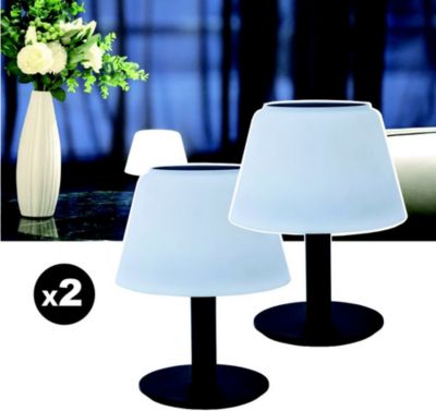 Balise solaire E.ZILIGHT Lot de 2 lampes de table solaires EZIlig