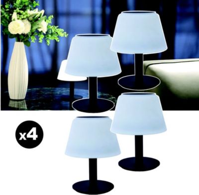 Balise solaire E.ZILIGHT Lot de 4 lampes de table solaires EZIlig