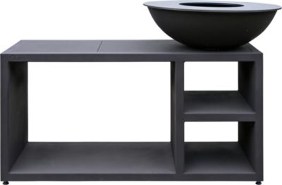 Brasero QUOCO Brasero Piatto Tavolo Medium Noir Ø84