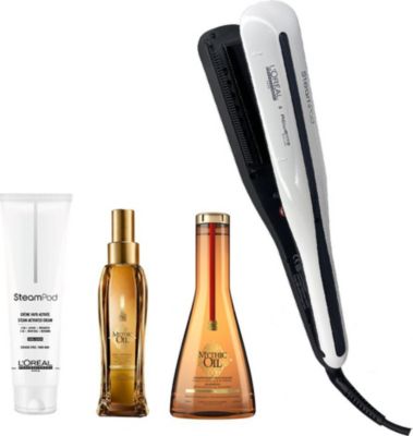 Lisseur L'OREAL PRO Steampod 3 + Crème + Shampooing et Huile