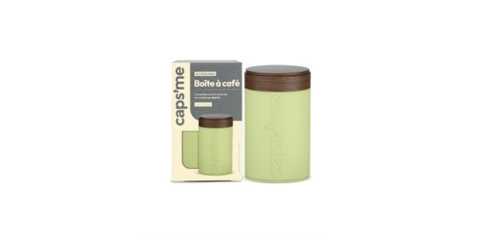 Boite à café CAPS ME à café verte contenance 250g