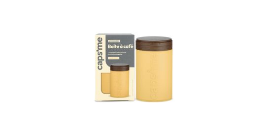 Boite à café CAPS ME à café jaune contenance 250g