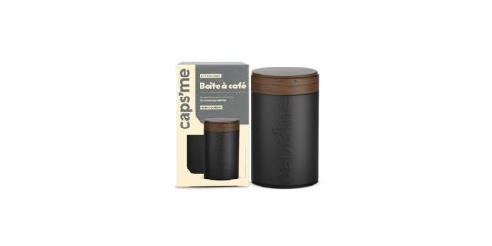 Boite à café CAPS ME à café noire contenance 250g
