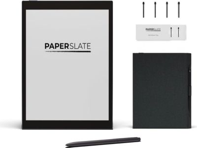 Bloc-notes numérique PAPERSLATE Pack Pro + Couverture Grise + 4 Mines