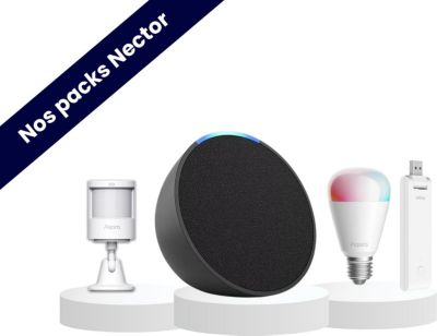Alarme maison NECTOR Pack simulation de présence - Echo Pop