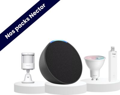 Alarme maison NECTOR Pack simulation de présence - Echo Pop