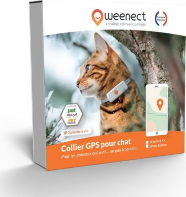 Collier WEENECT XS – collier GPS chat whiteXS – collier GPS chat whiteXS – collier GPS chat white