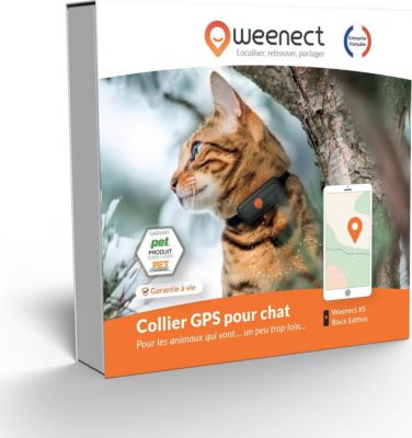 Collier WEENECT XS – collier GPS chat black