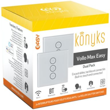 Interrupteur connecté KONYKS Vollo Max easy dual pack pour volets