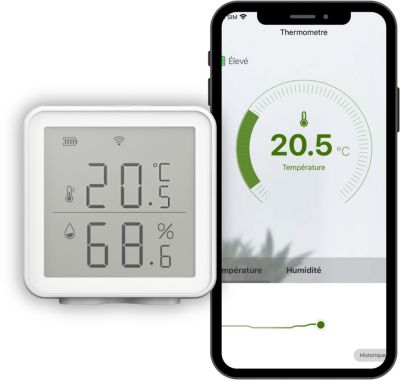 Thermomètre D'intérieur Connectée Xiaomi Mi Temperature And Humidity  Monitor 2 Blanc