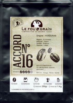 Café en grain LE FOU DU GRAIN HONDURAS