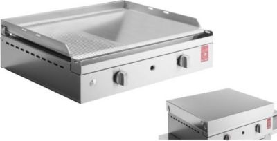 Plancha gaz PLANET Plancha CHEF 55 LisseRainurée+Couvercle