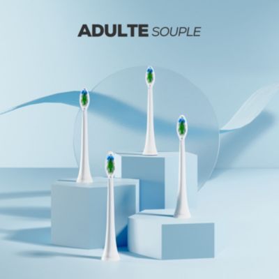 Brossette dentaire NEOPULSE Pack de 4 têtes de brosse - Blanc Souple