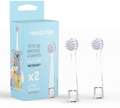 Brossette dentaire NEOPULSE x2 blanc NEOBABY