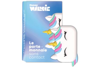 Coque MONEY WALKIE Porte monnaie sans contact Licorne
