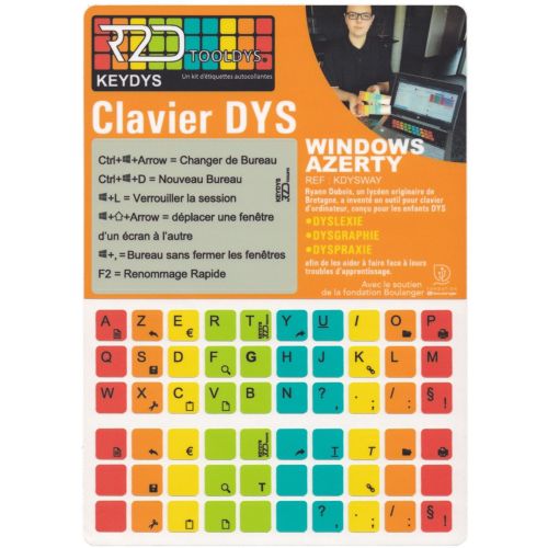 Convertir Clavier Générique - Stickers pour passer un de Qwerty à Azerty 
