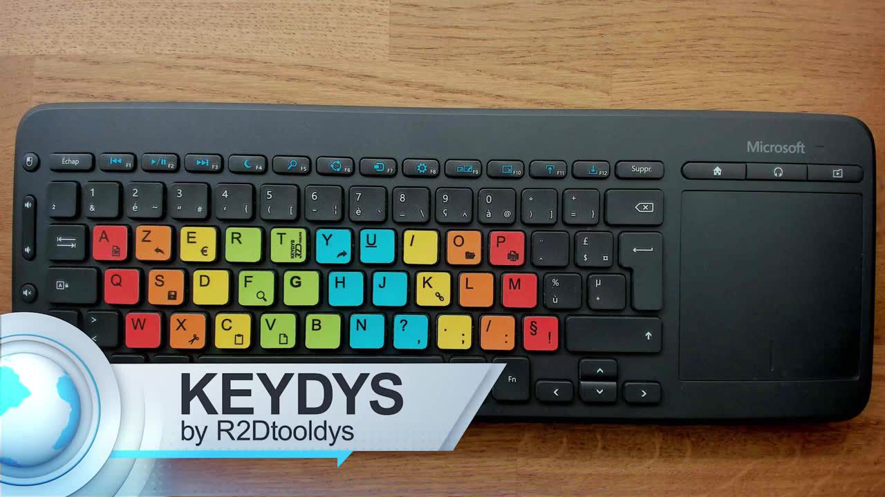 Sticker clavier R2DTOOLDYS Dyslexique Windows