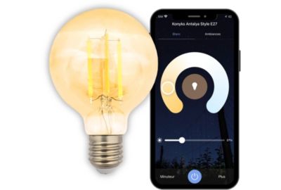 Ampoule LED connectée KONYKS Ampoule à filaments Antalya style G80