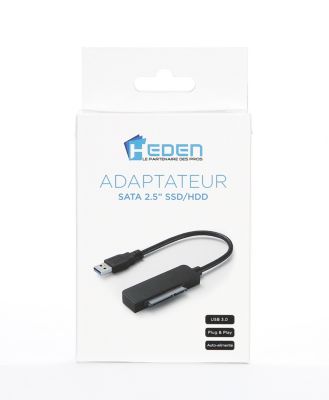 Adaptateur SATA HEDEN USB3.0 HDD/SSD 2.5 SATA Noir