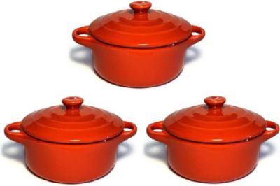 Mini cocotte HOBBYTECH Lot de 3 Minis cocottes Rouges