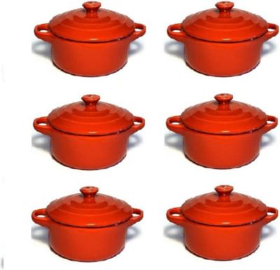 Mini cocotte HOBBYTECH Lot de 6 Minis cocottes Rouges