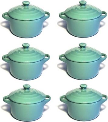 Mini cocotte HOBBYTECH Lot de 6 Minis cocottes Bleu Mini cocotte HOBBYTECH Lot de 6 Minis cocottes Bleu