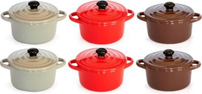 Mini cocotte HOBBYTECH Lot de 6 Minis cocottes Multicolore