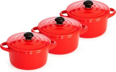 Mini cocotte HOBBYTECH Lot de 3 Minis cocottes Rouges Mini cocotte HOBBYTECH Lot de 3 Minis cocottes Rouges
