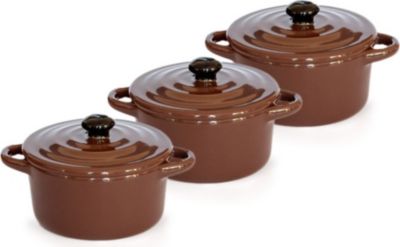 Mini cocotte HOBBYTECH Lot de 3 Minis cocottes Marron