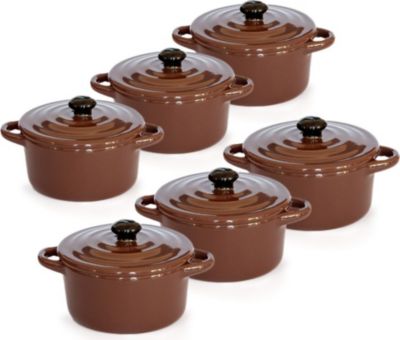 Mini cocotte HOBBYTECH Lot de 6 Minis cocottes Marron Mini cocotte HOBBYTECH Lot de 6 Minis cocottes Marron