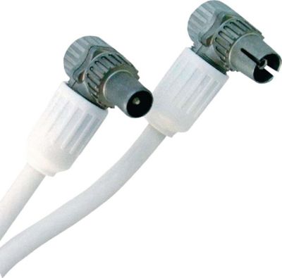 Câble Coaxial HIRSCHMANN Mâle IEC vers Femelle IEC Coudé 5m