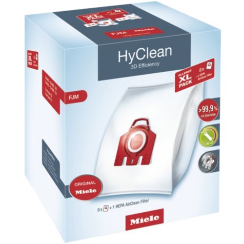 HyClean 3D FJM Sac d'Aspirateur pour Miele (12 sacs, 2 filtre pour moteur,  2 filtre évacuation) Sac d'Aspirateur pour Miele GN A481 - Cdiscount  Electroménager