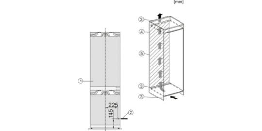 Réfrigérateur combiné encastrable MIELE KFN 7734 E