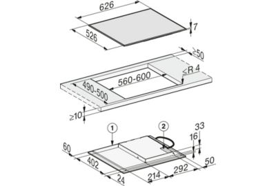 Table Induc MIELE KM 7360 FR Cadre Inox