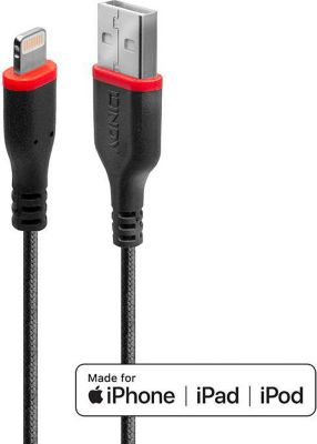 Câble Lightning LINDY charge Lightning vers USB 1m