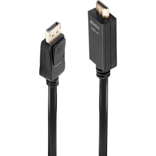 Warrky 4K DisplayPort to HDMI Cable 3.3FT【Metal Case, Nylon Cable】 One-Way  Transmission DP 1.2 Computer to HDMI 1.4 Screen Compatible for Dell, HP