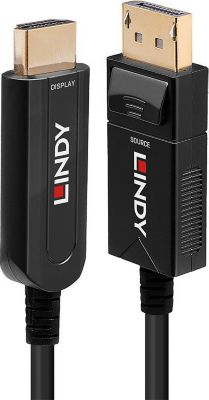 Câble DisplayPort LINDY Câble Fibre DisplayPort HDMI 18Gbps 20m