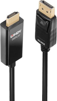 Câble DisplayPort LINDY actif vers HDMI avec HDR