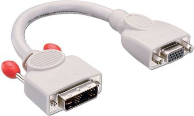 LINDY Câble DVI-I mâle vers VGA femelle 0.20m