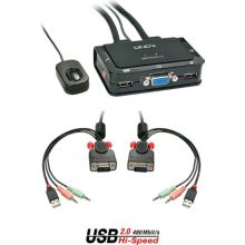 Transmetteur vidéo LINDY KVM VGA 2 Ports USB 2.0 & Audio
