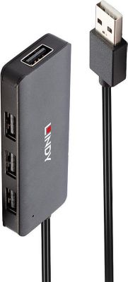 Hub LINDY Hub USB 2.0 4 ports Noir