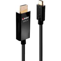 Câble USB LINDY type C vers HDMI 4K60 avec HDR 2m