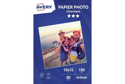 Papier photo AVERY 80 Photos brillantes 10x15 180g