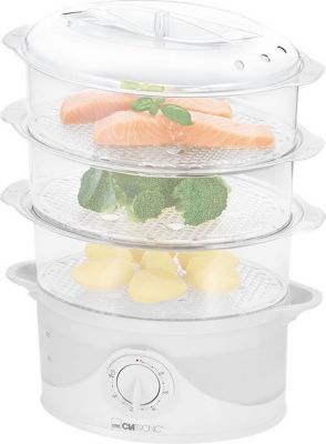 Cuiseur vapeur CLATRONIC DG3665-blanc Cuiseur vapeur CLATRONIC DG3665-blanc