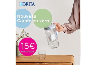 Carafe en verre avec 1 filtre à eau (compatible avec Brita Maxtra