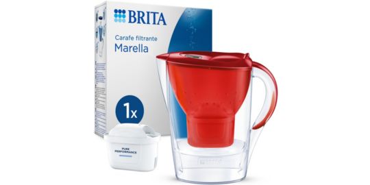 Carafe filtrante BRITA marella rouge