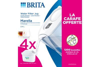 Carafe filtrante BRITA marella 4 mois blanche maxtra PRO All-In