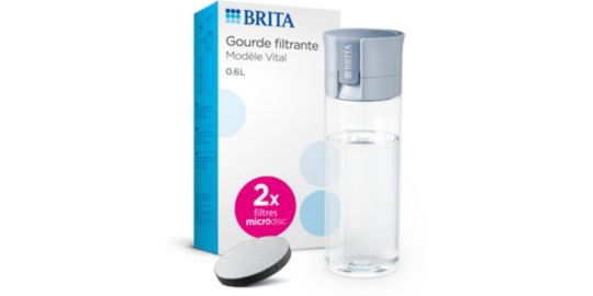 Gourde filtrante BRITA filtrante Vital bleu clair