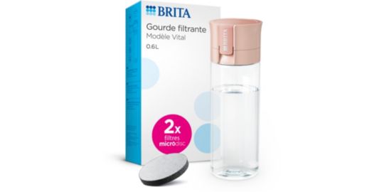 Gourde filtrante BRITA filtrante Vital abricot